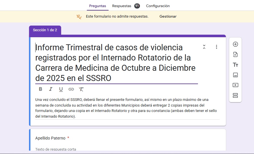 Informe de casos de violencia